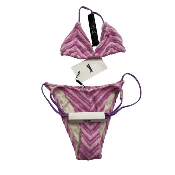 Triangl Swimwear Vinca Triangle Bikini Set in Lotus Terry Towelling - Picture 1 of 5